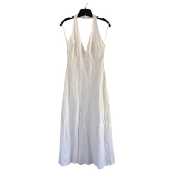 Abercrombie & Fitch White Halter Midi Dress Size Small 41248 - Picture 2 of 10